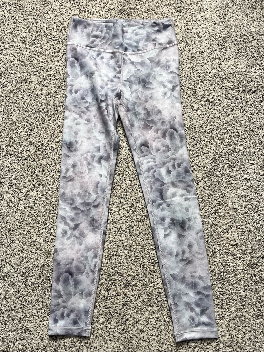 Athleta Girl chit chat Gray Floral Print Girls' Leggings XL -